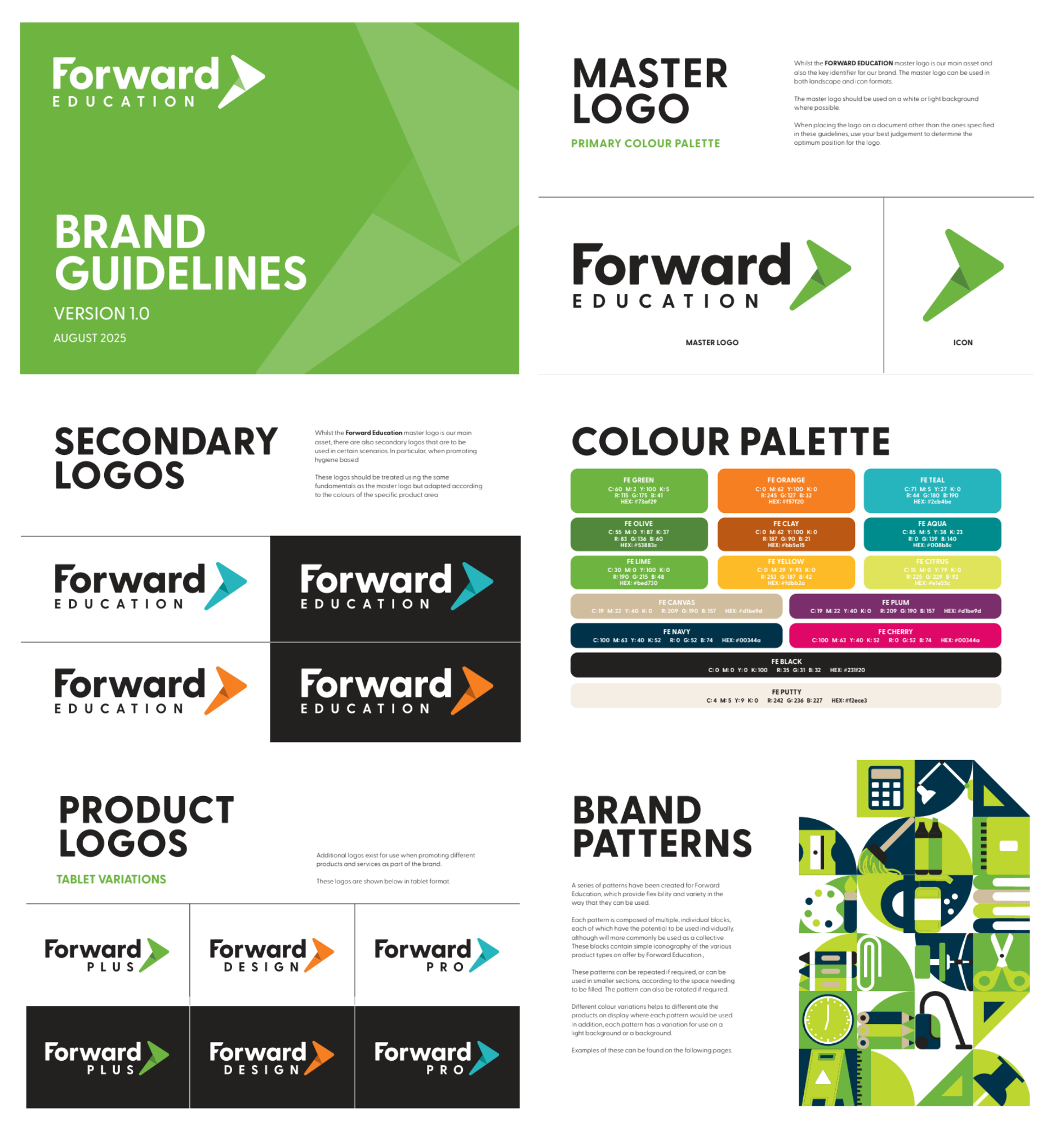 Forward Education brand guidelines and visual identity