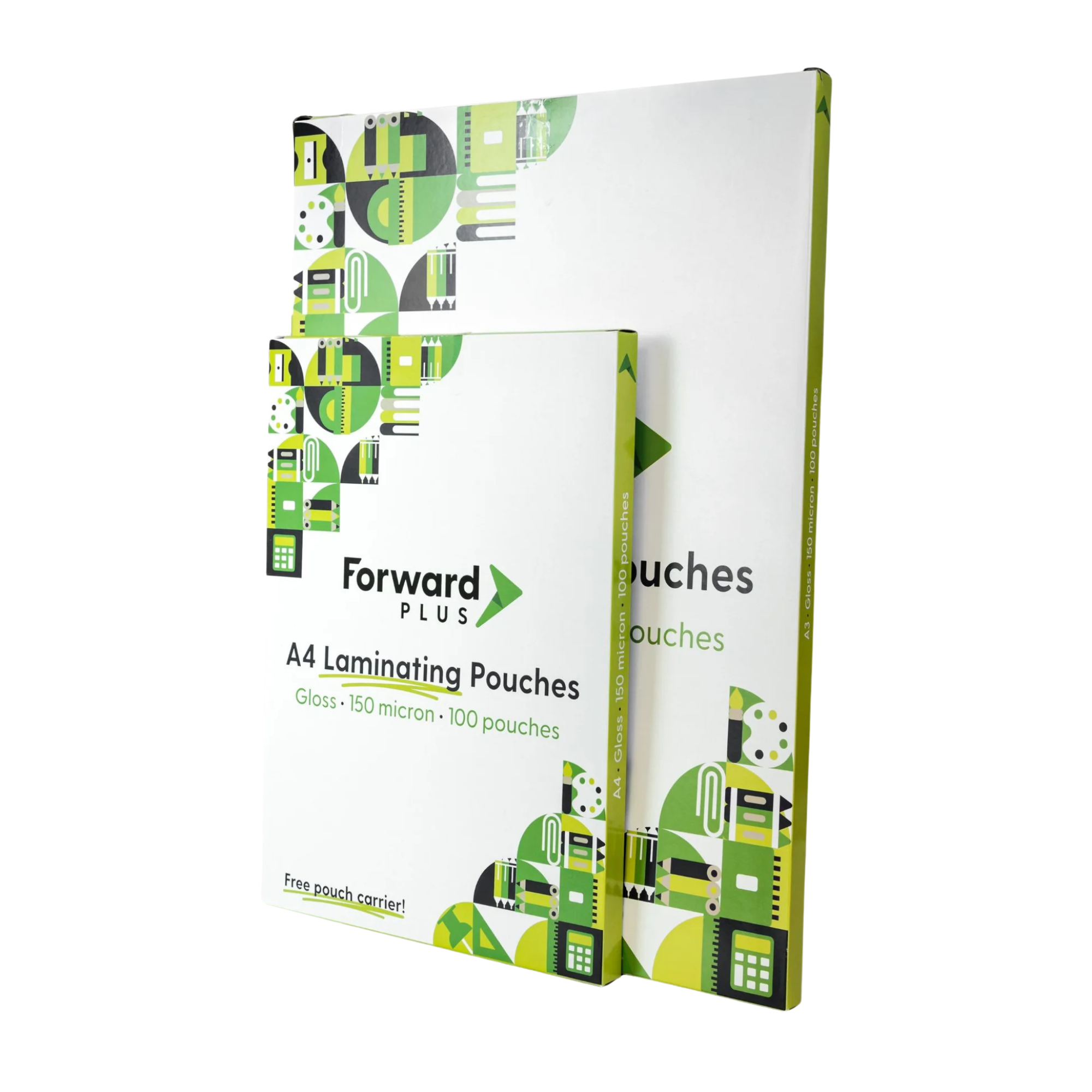 Forward Plus laminating pouch packaging