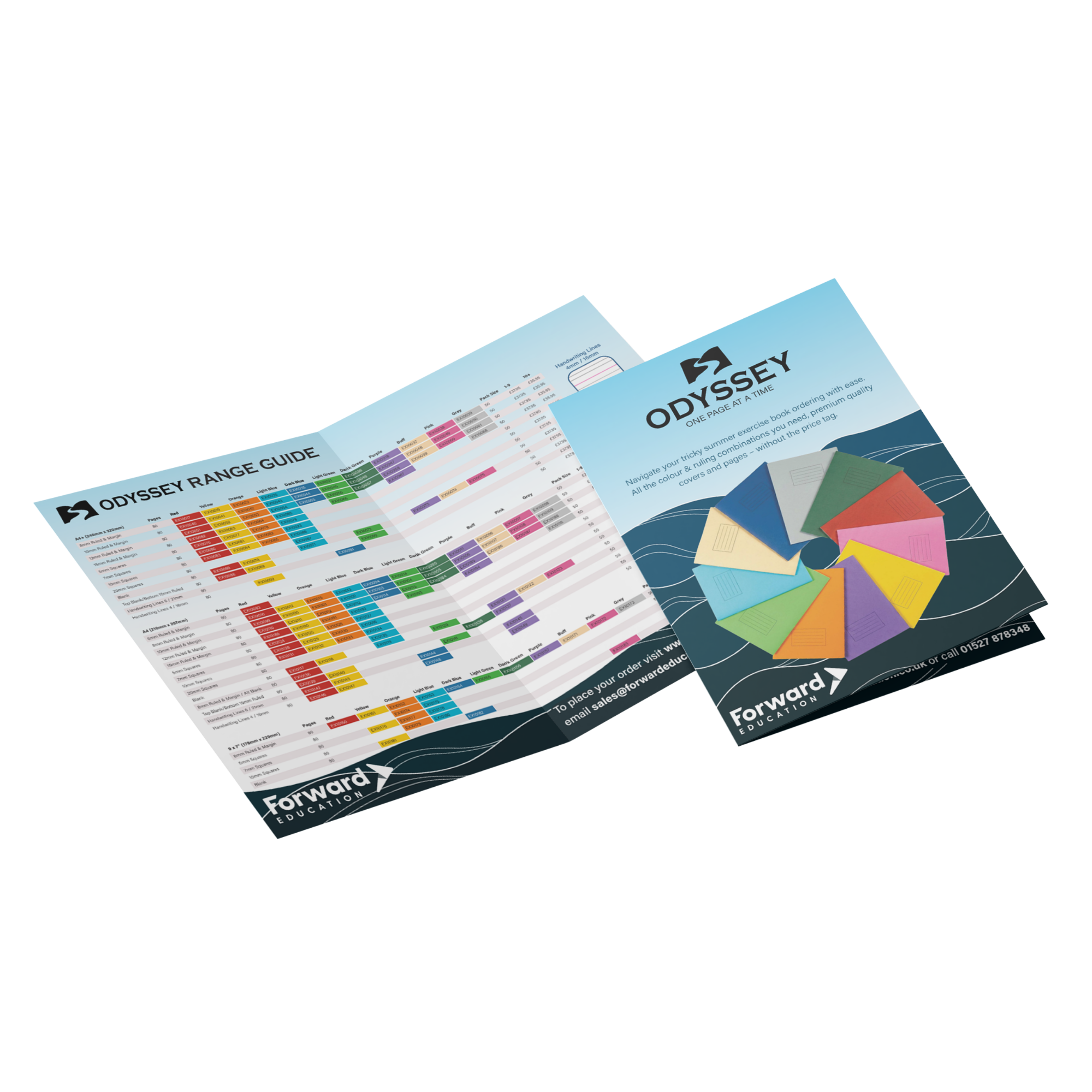 Odyssey exercise book range flyer